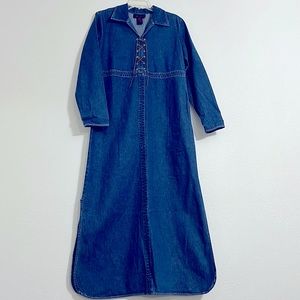 Denim & Co. Denim Maxi Dress. Size S